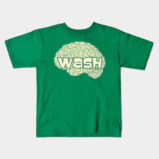 ecological green emblem for brainwashing Kids T-Shirt by duxpavlic